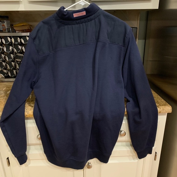 Vinyard Vines Navy Quarter Zip Sweater Jacket - Picture 8 of 8